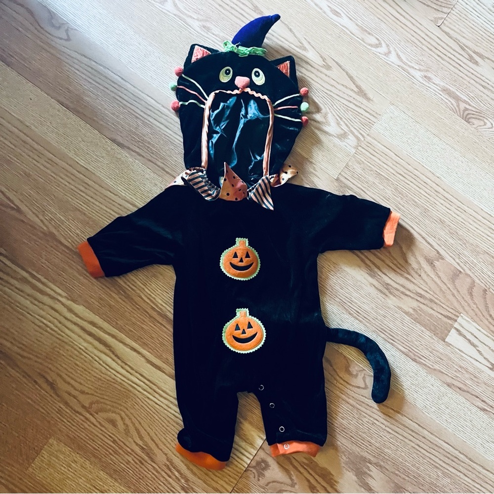 Kids Klassics Adorable Black Cat Halloween Costume Size 9 Months